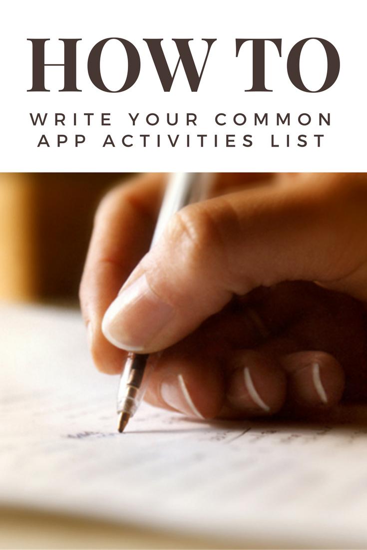 6 Tips for the Common App Activities List