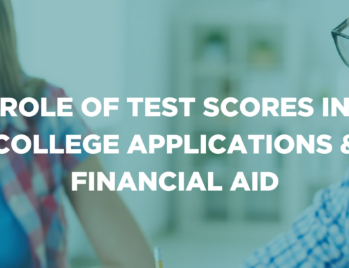 Role of test scores in college applications and financial aid