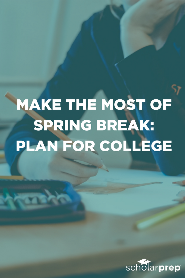 Use spring break to plan for college. Free college list worksheet included.