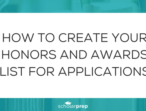 How to create your honors and awards list for applications